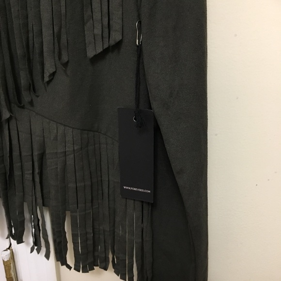 Suede tassel blouse. Never worn before. - Picture 1 of 3